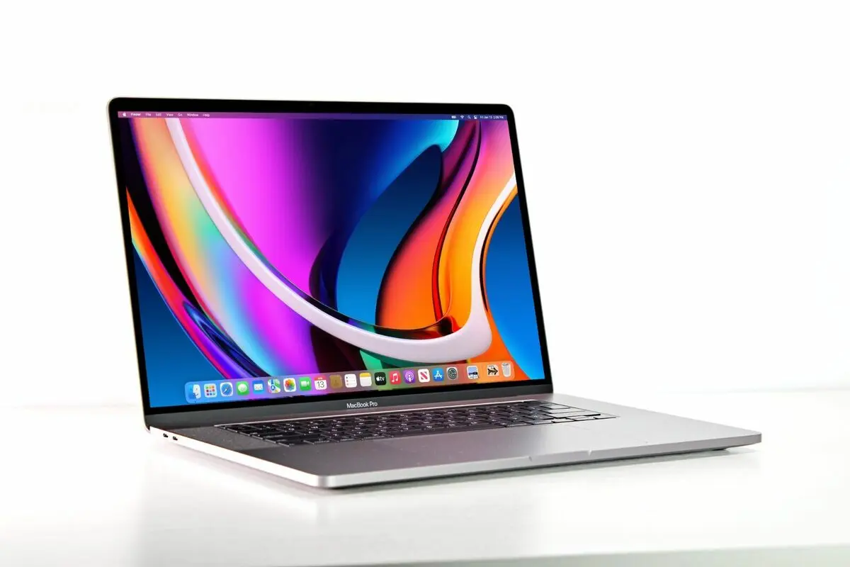 MacBook Pro with a bright, flawless display after a screen repair
